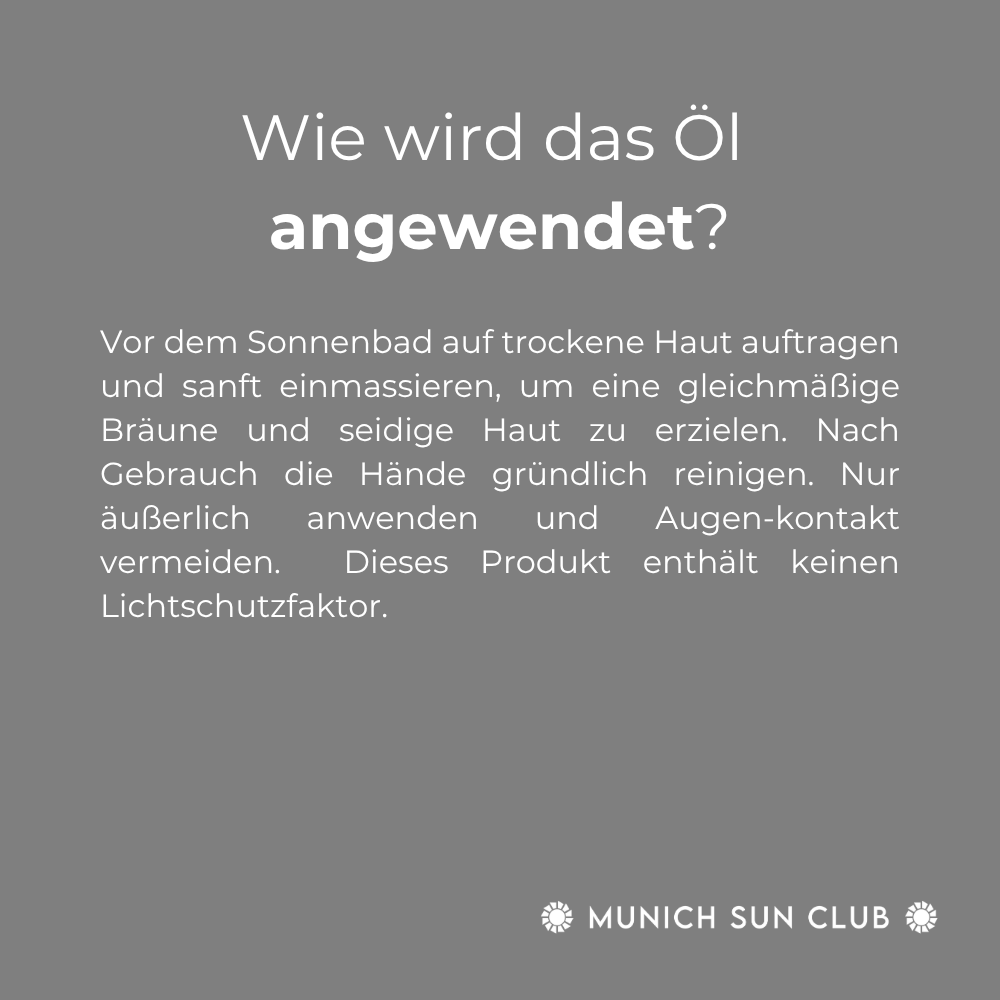 Intensives 2-Phasen Bräunungsöl I Für Solarium & Sonne