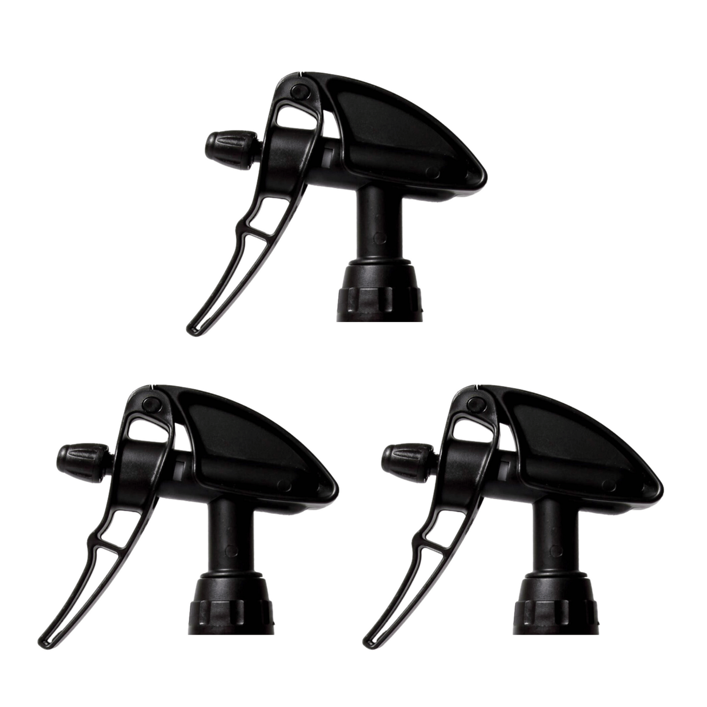 3x Sprühflasche mit Sprühkopf 1 Liter schwarz