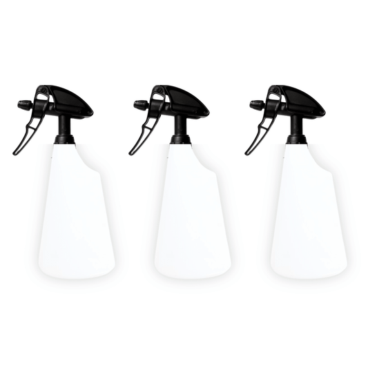 3x Sprühflasche mit Sprühkopf 1 Liter schwarz - Munich Sun Club
