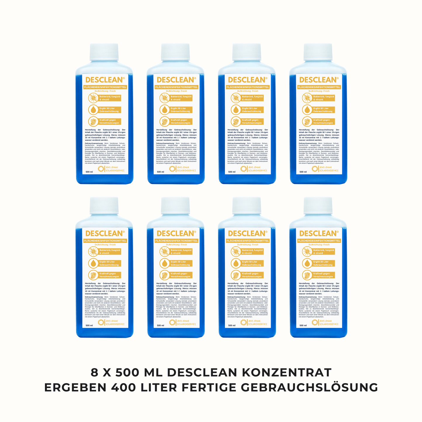 DESCLEAN® Flächendesinfektion 8 x 500 ml  - Ergibt 400 Liter Reiniger