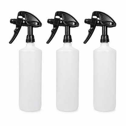 3x Sprühflasche Ronde mit Sprühkopf (1L)