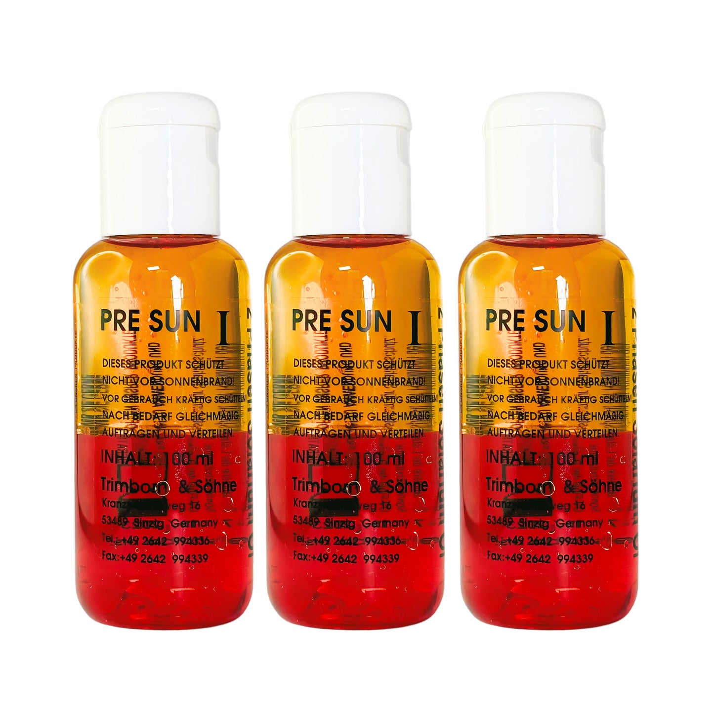 2-Phasen Bräunungsöl ohne Bronzer I Für Solarium & Sonne 3 x 100 ml