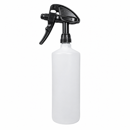 Sprühflasche mit Sprühkopf 1 Liter schwarz