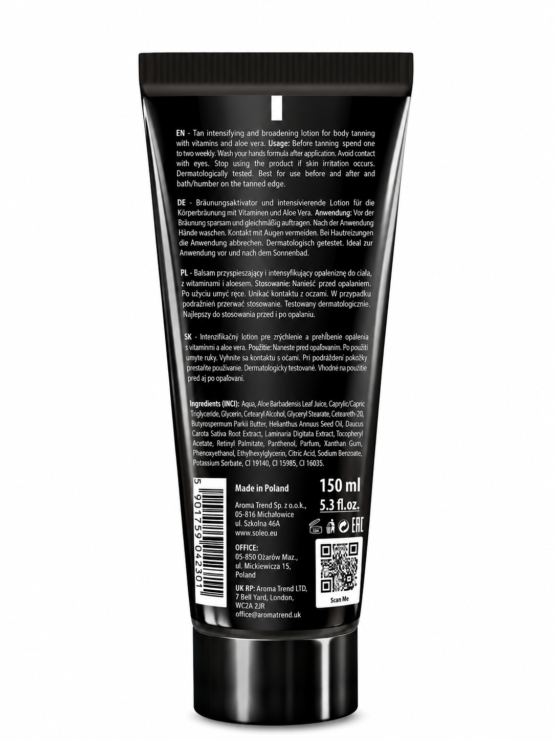 Soleo WOW! Creme Rückseite Tube