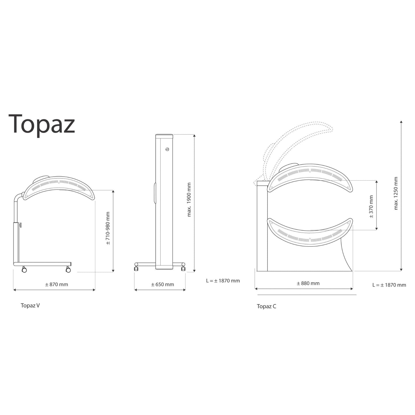 Hapro Topaz 10/1V - mit 300W Hochdruck-Gesichtsbräuner