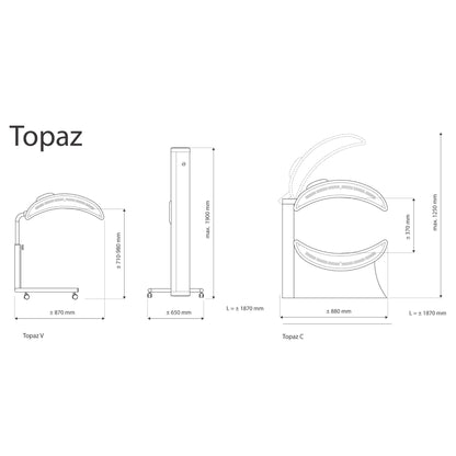 Hapro Topaz 10/1V - mit 300W Hochdruck-Gesichtsbräuner