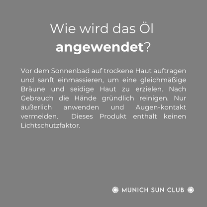 Intensives 2-Phasen Bräunungsöl I Für Solarium & Sonne - Munich Sun Club