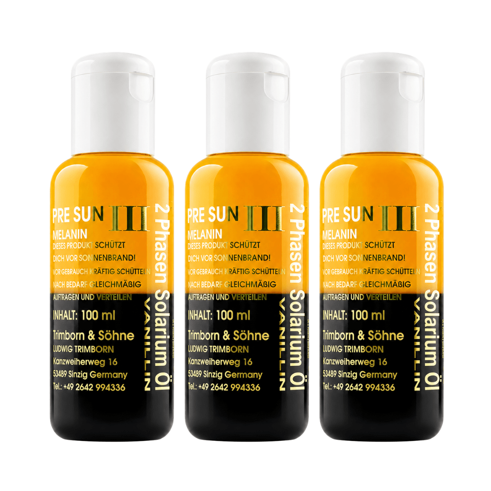 Intensives 2-Phasen Bräunungsöl I Für Solarium & Sonne 3 x 100 ml - Munich Sun Club