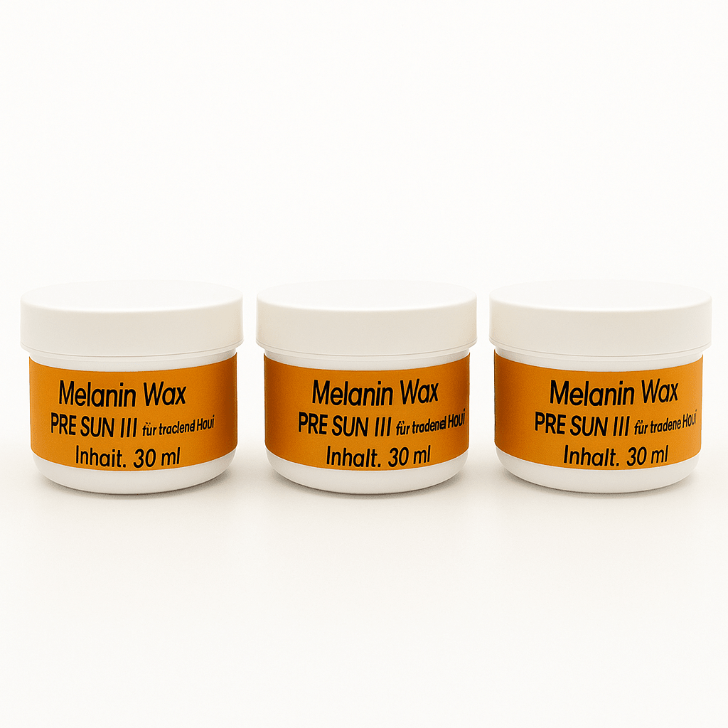 Melanin Power Wax PRE SUN III für trockene Haut 3 x 30 ml - Munich Sun Club