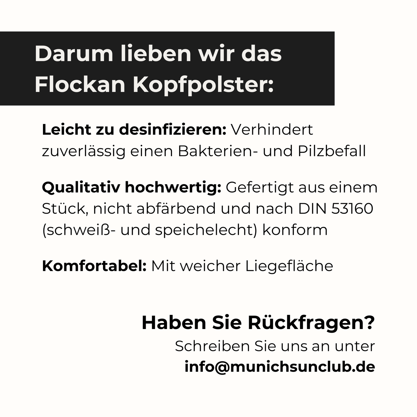 Hinweise zu Flockan Kopfpolster