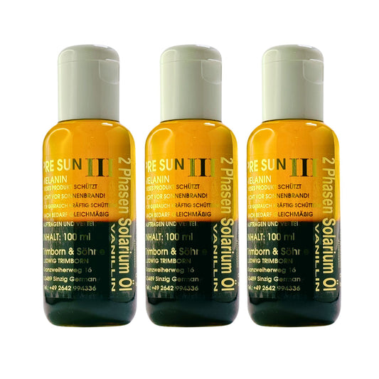 Intensives 2-Phasen Bräunungsöl I Für Solarium & Sonne 3 x 100 ml