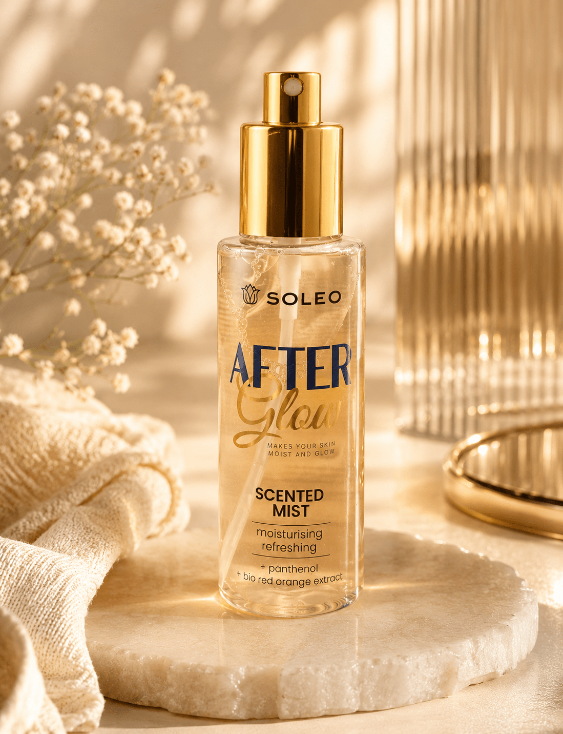 SOLEO After Glow Mist – After Sun Körperspray mit Panthenol & Bio-Rotorange - Munich Sun Club