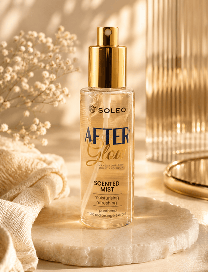 SOLEO After Glow Mist – After Sun Körperspray mit Panthenol & Bio-Rotorange - Munich Sun Club
