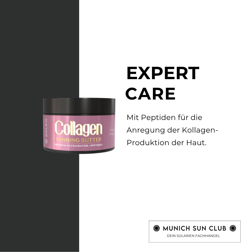 Soleo Collagen Butter Accelerator 190 ml – Bräunungsbutter mit Kollagen, Peptiden & Tyrosin - Munich Sun Club